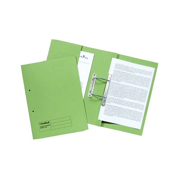 Guidhall Transfer Spiral File Green image