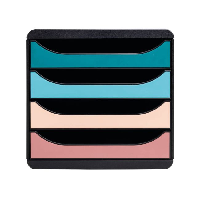 Exacompta Skandi Big Box Recycled 4 Drawer Set Assorted 310606D image 1