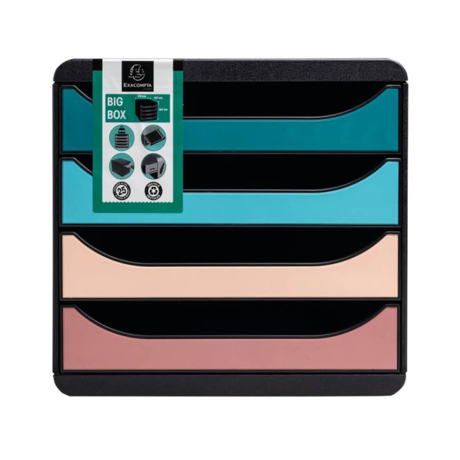 Exacompta Skandi Big Box Recycled 4 Drawer Set Assorted 310606D image 2