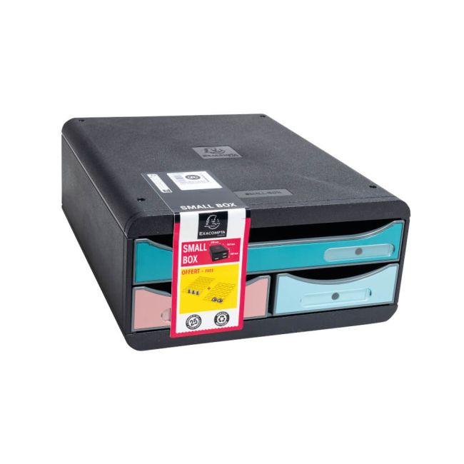 Exacompta Skandi SmallBox Recycled 3 Drawer Set Assorted 311606D image 5