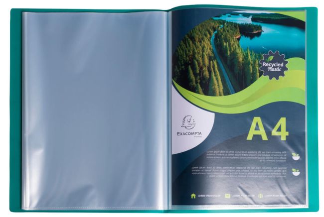 Exacompta OPAK Recycled Display Book 30 Pockets A4 Assorted (Pack of 5) 78530E image 3
