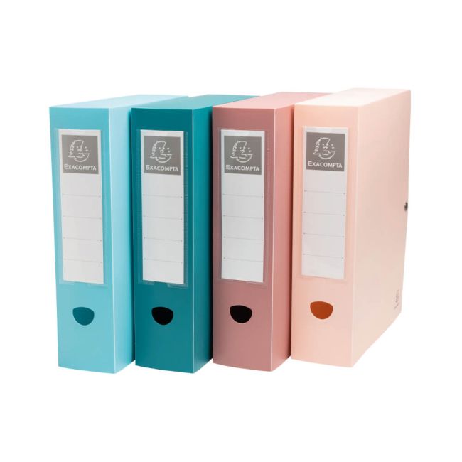 Exacompta Skandi Recycled Filing Box 80mm Spine A4 Assorted (Pack of 6) 89370E image 1