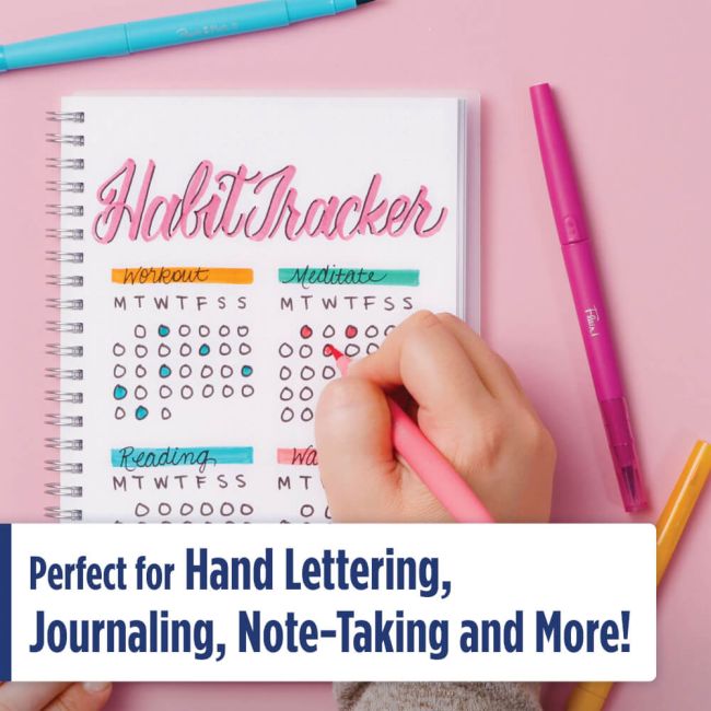 Paper Mate Flair Dual Felt Tip Brush + Medium Tip Assorted (Pack of 8) 2199386 image 4