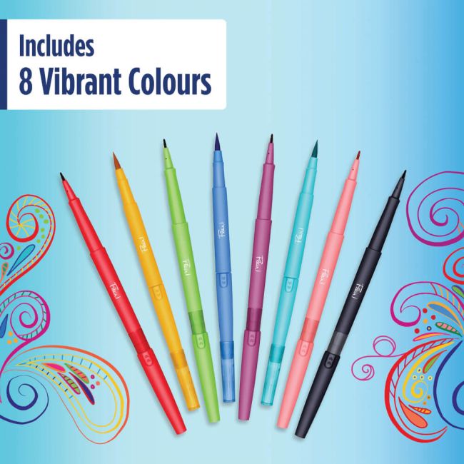Paper Mate Flair Dual Felt Tip Brush + Medium Tip Assorted (Pack of 8) 2199386 image 7