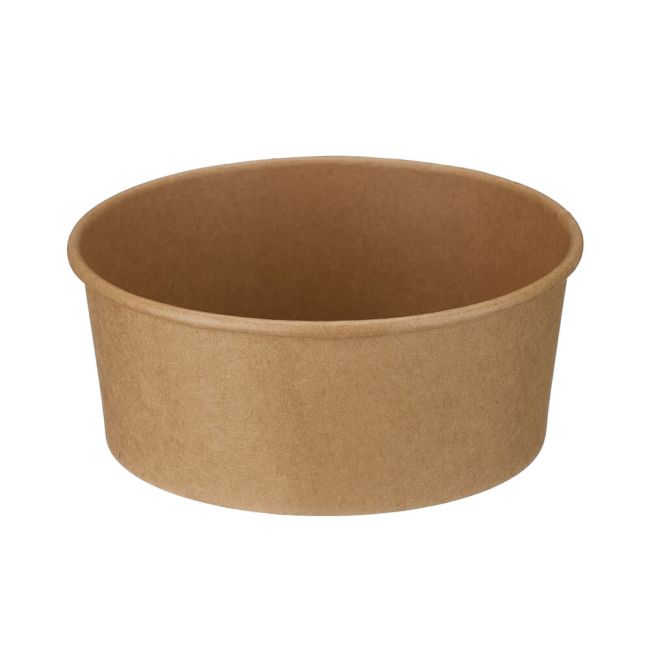 Go-Pak Round Kraft Bowl PE Lined 750ml Kraft (Pack of 300) D48001 image 1