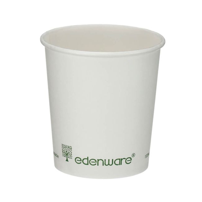 Go-Pak Single Wall Coffee Cup PLA Lined 4oz White (Pack of 1000) B01020 image 1