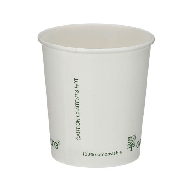 Go-Pak Single Wall Coffee Cup PLA Lined 4oz White (Pack of 1000) B01020 image 2