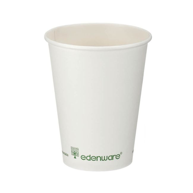 Go-Pak Single Wall Coffee Cup PLA Lined 12oz White (Pack of 1000) B01023 image 1