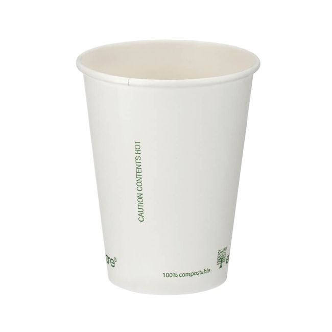 Go-Pak Single Wall Coffee Cup PLA Lined 12oz White (Pack of 1000) B01023 image 2
