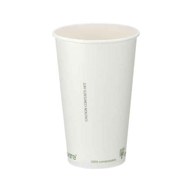 Go-Pak Single Wall Coffee Cup PLA Lined 16oz White (Pack of 1000) B01024 image 2