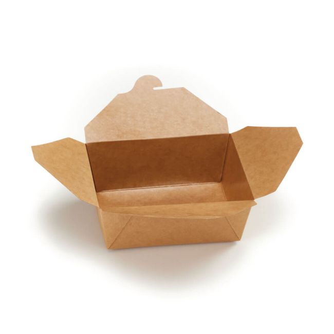 Go-Pak Deli Box 8 Inch Fold Top Medium Kraft (Pack of 300) D40702 image 2