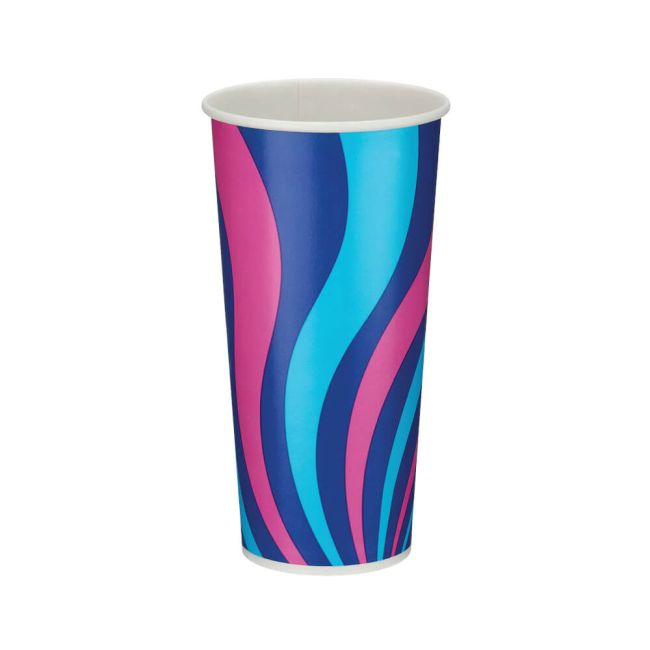 Go-Pak Single Wall Cold Paper Cup PE Lined 22oz Assorted (Pack of 1000) D01106 image 1