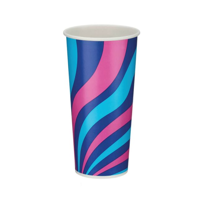 Go-Pak Single Wall Cold Paper Cup PE Lined 22oz Assorted (Pack of 1000) D01106 image 3