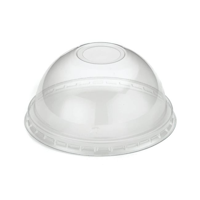 Go-Pak Domed Lid with Hole Recyclable PET 12 to 22oz/90mm (Pack of 1000) R11013 image 1