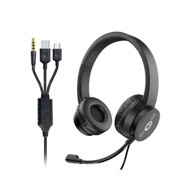 Connekt Gear Wired Headset USB-A/USB-C 3.5mm Jack TRRS 24-1532 image 1