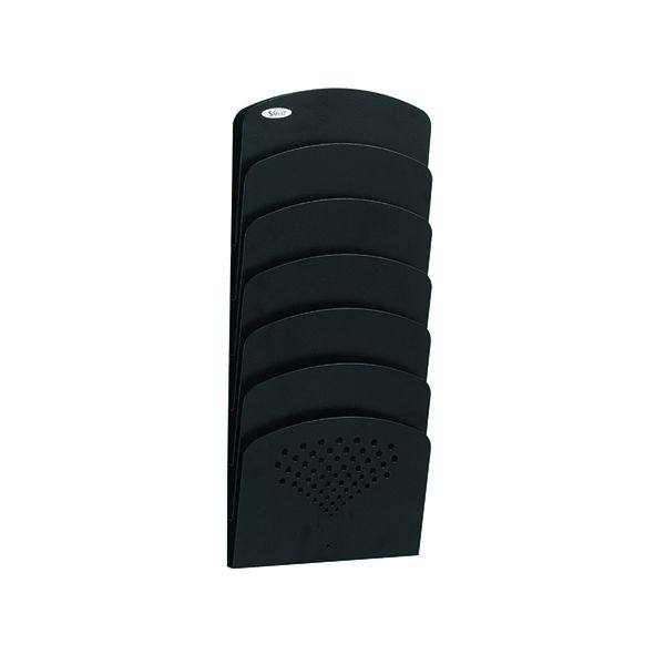 Safco Steel Seven Pkt Wall Rack Blk image