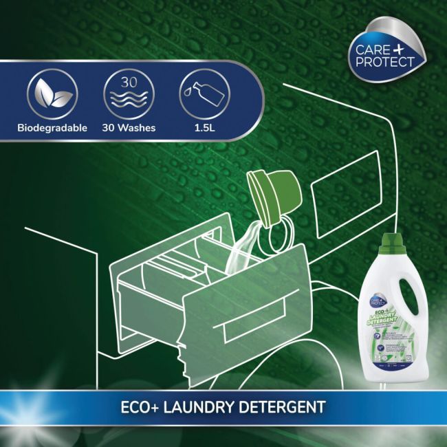 Care + Protect Eco+ Laundry Detergent 1.5 Litres 30 Washes 35602760 image 2
