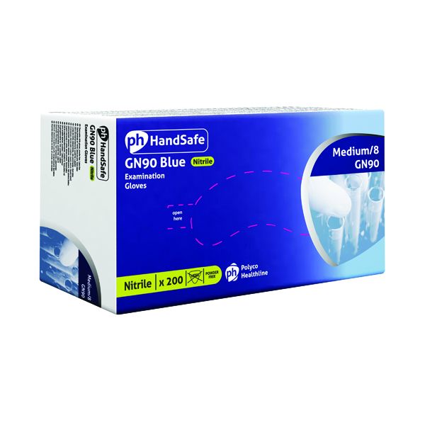 Handsafe Pf Nitrle Gloves M 200 GN90 image