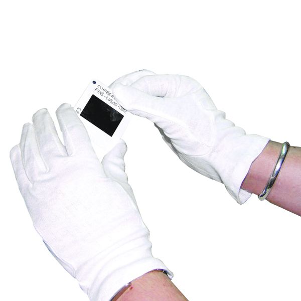 HPc Knitted Cotton Gloves L Wht Pk10 image