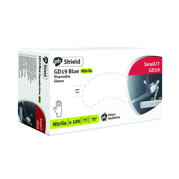 Shield Pf Nitrile Gloves S P100 GD19 image