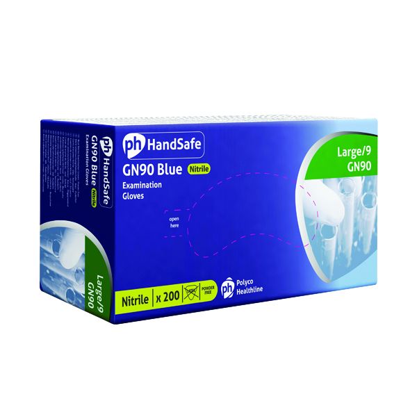 Handsafe Pf Nitrle Gloves L 200 GN90 image