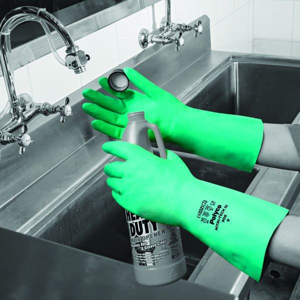 Polyco Nitri-Tech III Gloves 9 Grn image