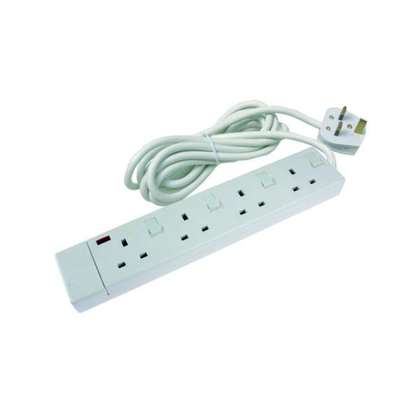 CED 4-Way Extension Lead White image
