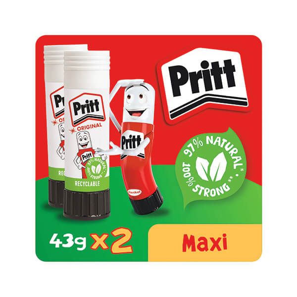 Pritt Stick Glue Stick 43g Pk2 image