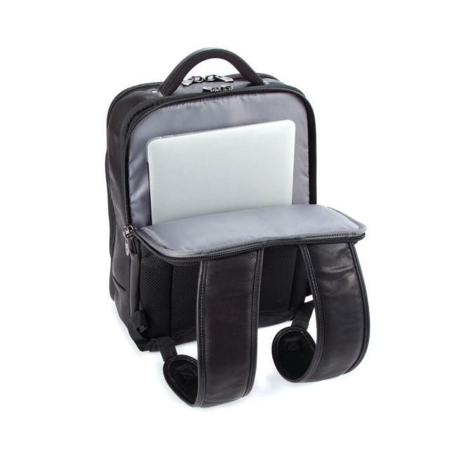 Falcon Laptop Backpack Full Grain Luxury Leather Black FI6705 image 5