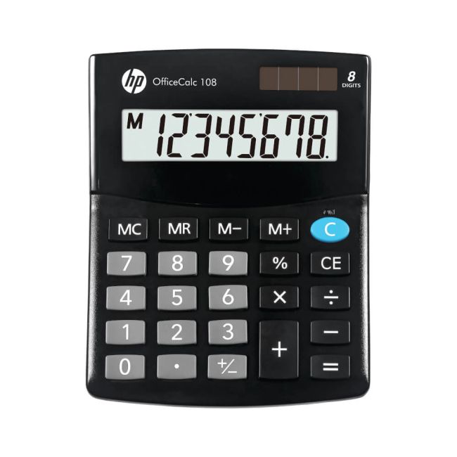 HP OfficeCalc 108 8 Digit Semi-Desktop Calculator HP-OC108/INTBX image 1
