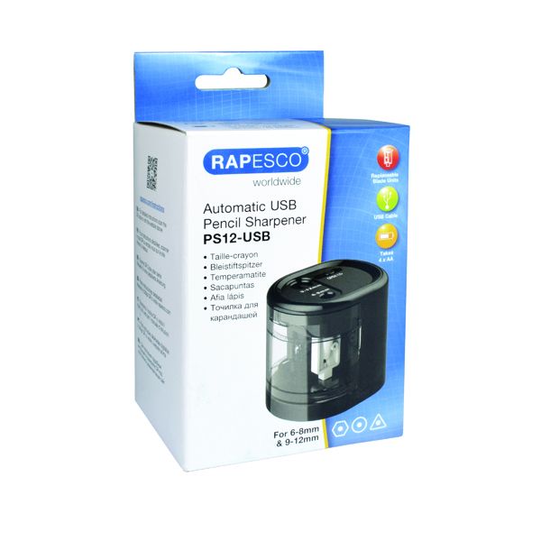 Rapesco USB Pencil Sharpener Black image