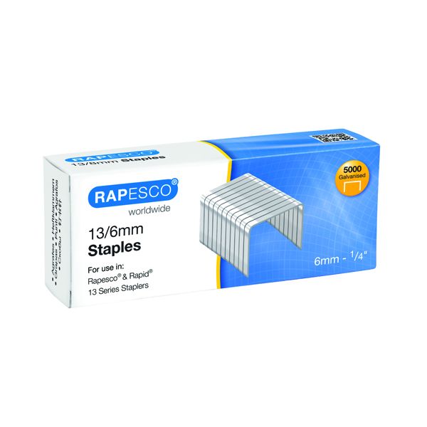 Rapesco No 13/6 Metal 6mm Staples image