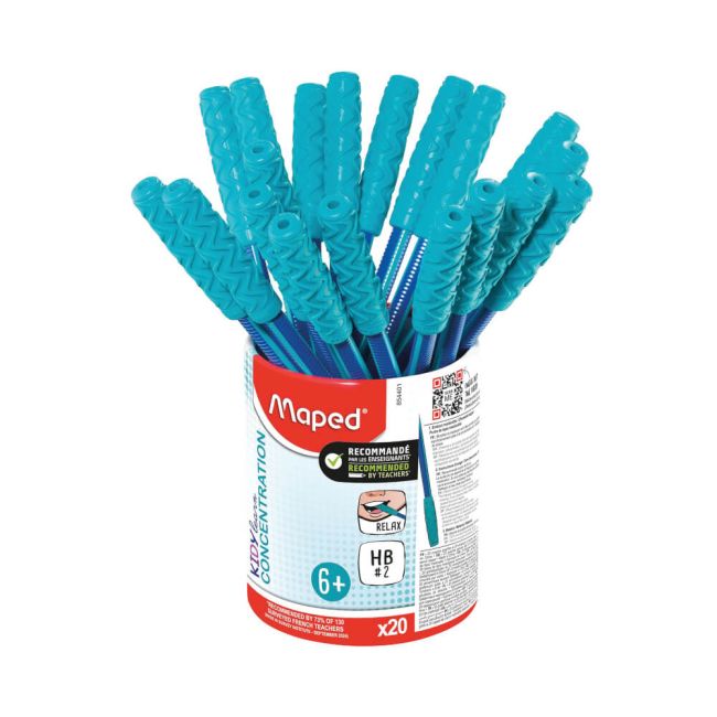 Maped Kidy Learn Pot of Pencils + Chew Top (Pack of 20) 854401 image 1