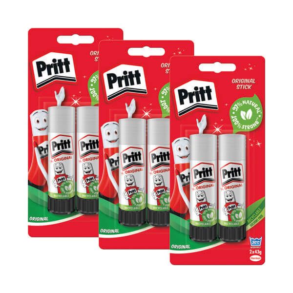 Pritt Stick Glue Stick 43g Pk6 3For2 image