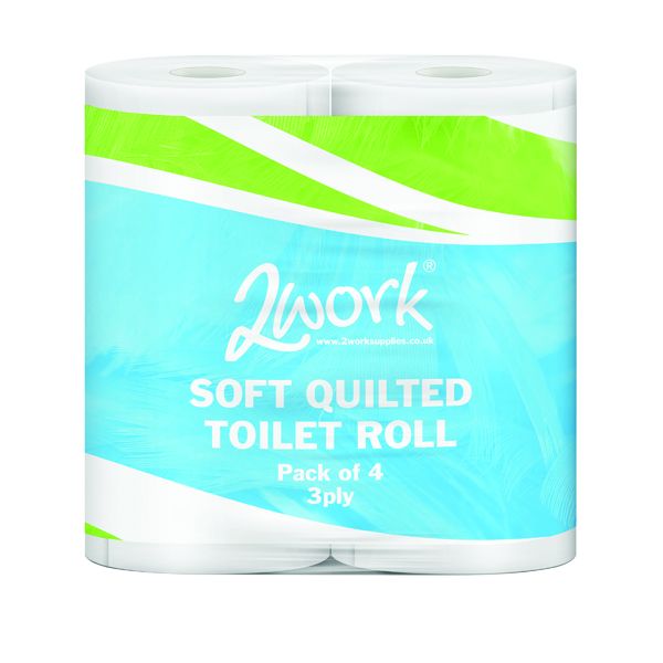 2Work Wht 3Ply Qltd Toilt Rl Pk40 image