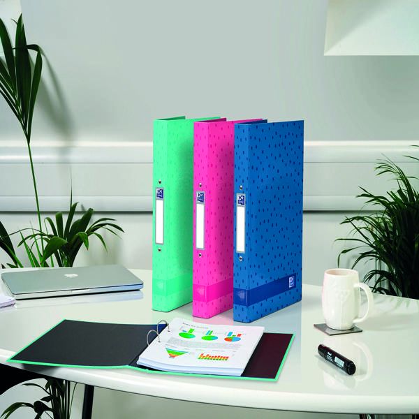 Oxford 40mm Ring Binder A4 Spots Pk3 image