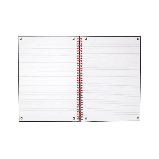 BlackNRed Hardback Wirebound Recycled Notebook A4 (Pack of 2) 400194990 image 3