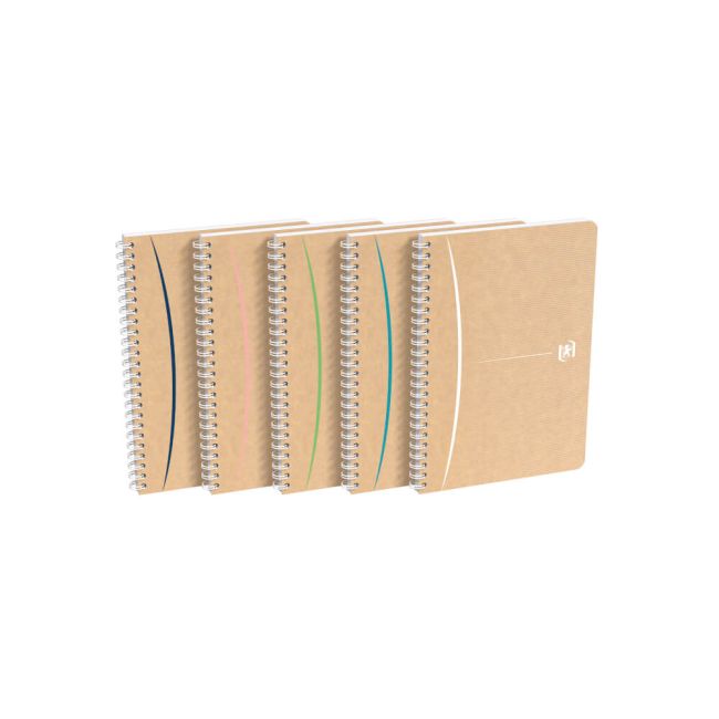 Oxford Touareg Wirebound Notebook Ruled A5 Pack of 5 400141845 image 6