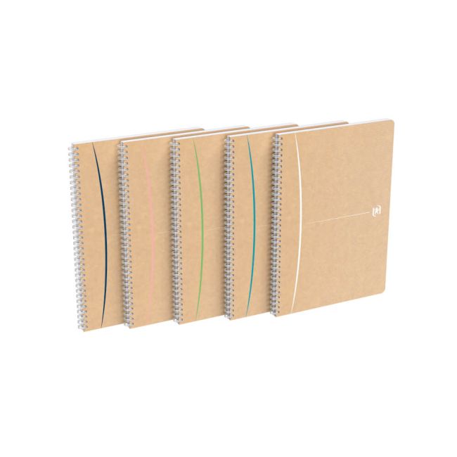 Oxford Touareg Wirebound Notebook Ruled A4 Pack of 5 400141848 image 5