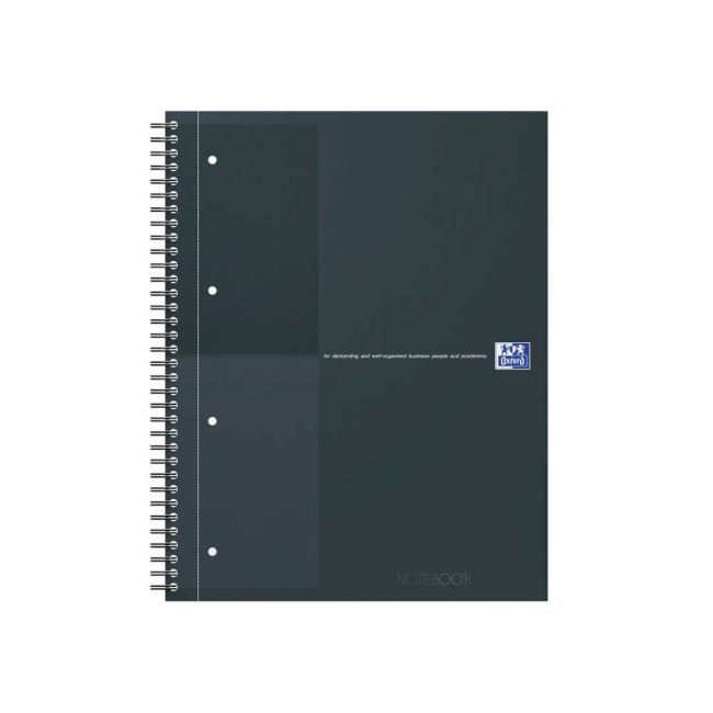 Oxford Hardback Wirebound Notebook 160 Pages Special Edition A4+ Black 400194457-S image 1