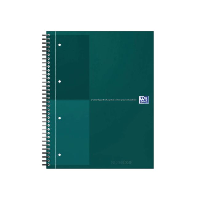 Oxford Hardback Wirebound Notebook 160 Pages Special Edition A4+ Green 400194460-S image 1