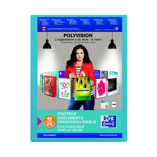 Oxford Displbk A4 20Pkt PP Blu image