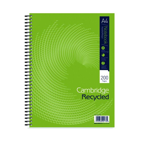 Cambridge Recycled Ntbk A4Plus 200P image