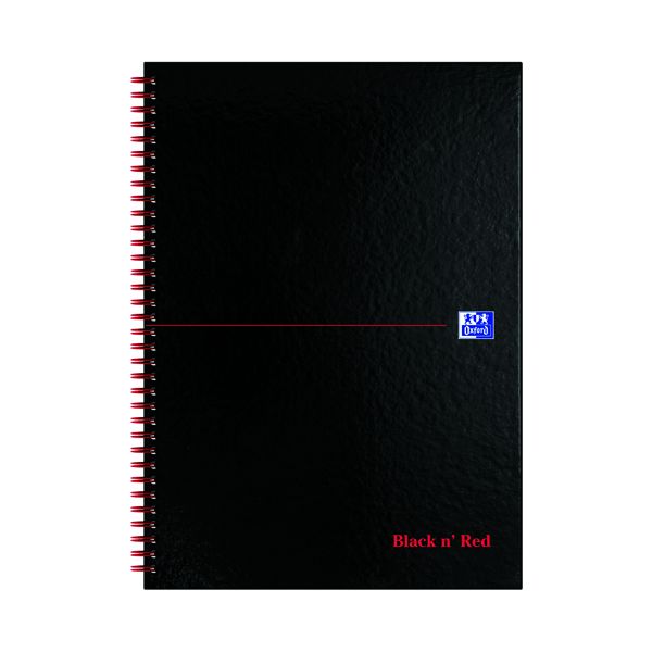 Black N Red A4 Feint H/Back Nbk Pk5 image