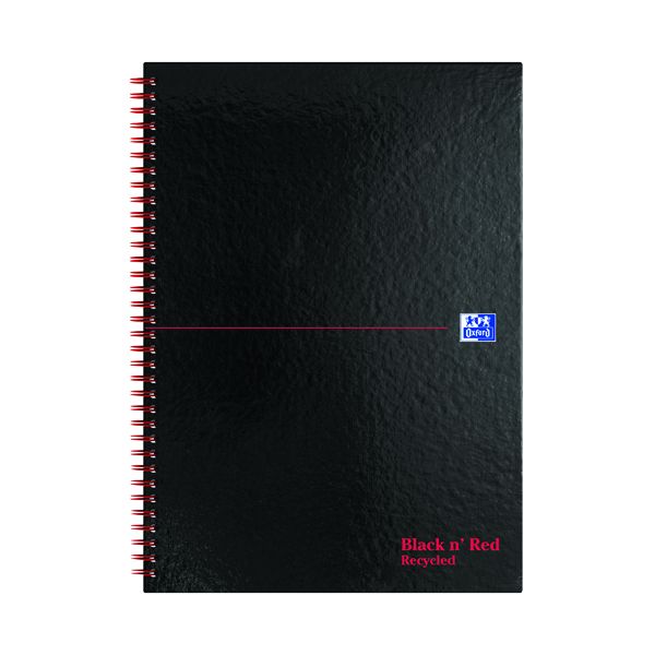 Black N Red Prof Notebk Recy A4 Pk 5 image