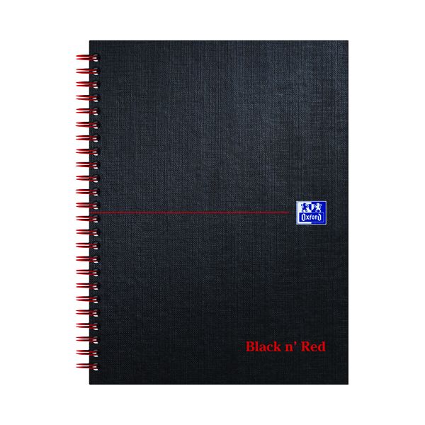 Black/Red A5 Matt Wire N/book Pk5 image