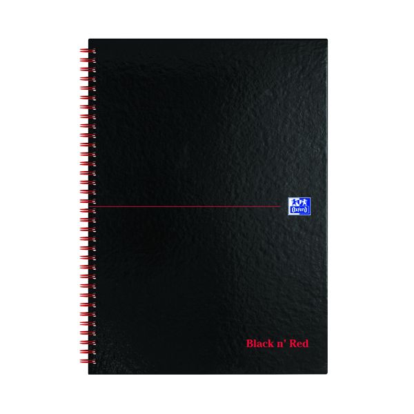 Black N Red Prf A4 Bk 5mmsq 140P Pk5 image