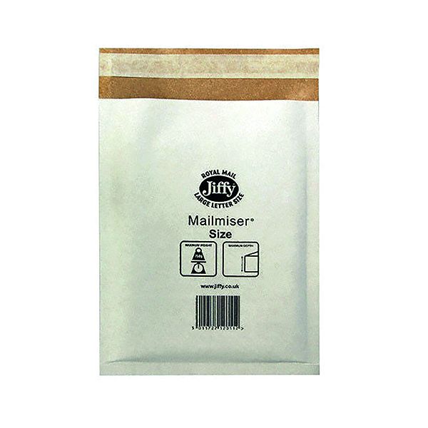 MAILMISER 140X195 PK100 WHT SIZE 0 image