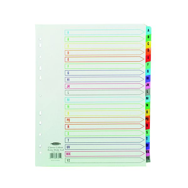 Concord Index A-Z A4 Asstd Col Tabs image