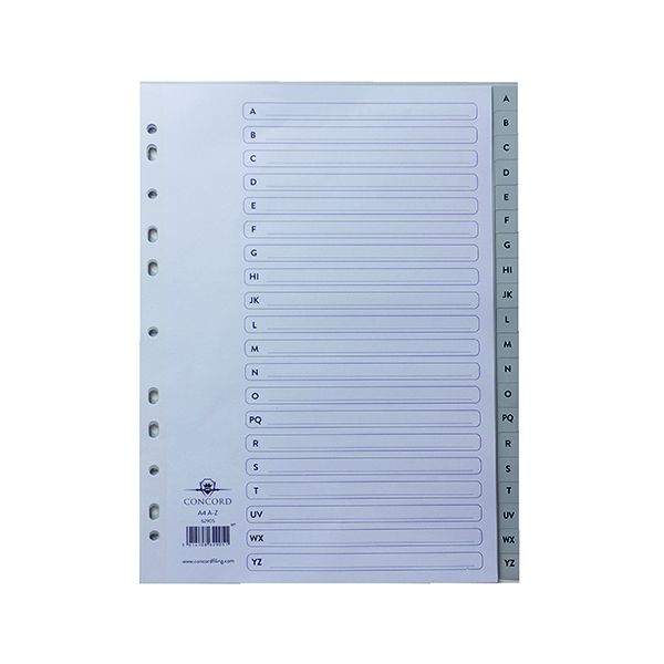 Concord Index Pvc A4 A-Z Grey 62905 image